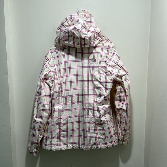 The North Face Women’s Plaid Hooded Jacket White Pink Purple Size Large - Picture 7 of 8